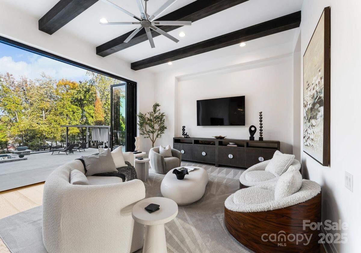 The mansion is on nearly an acre on Lake Norman.