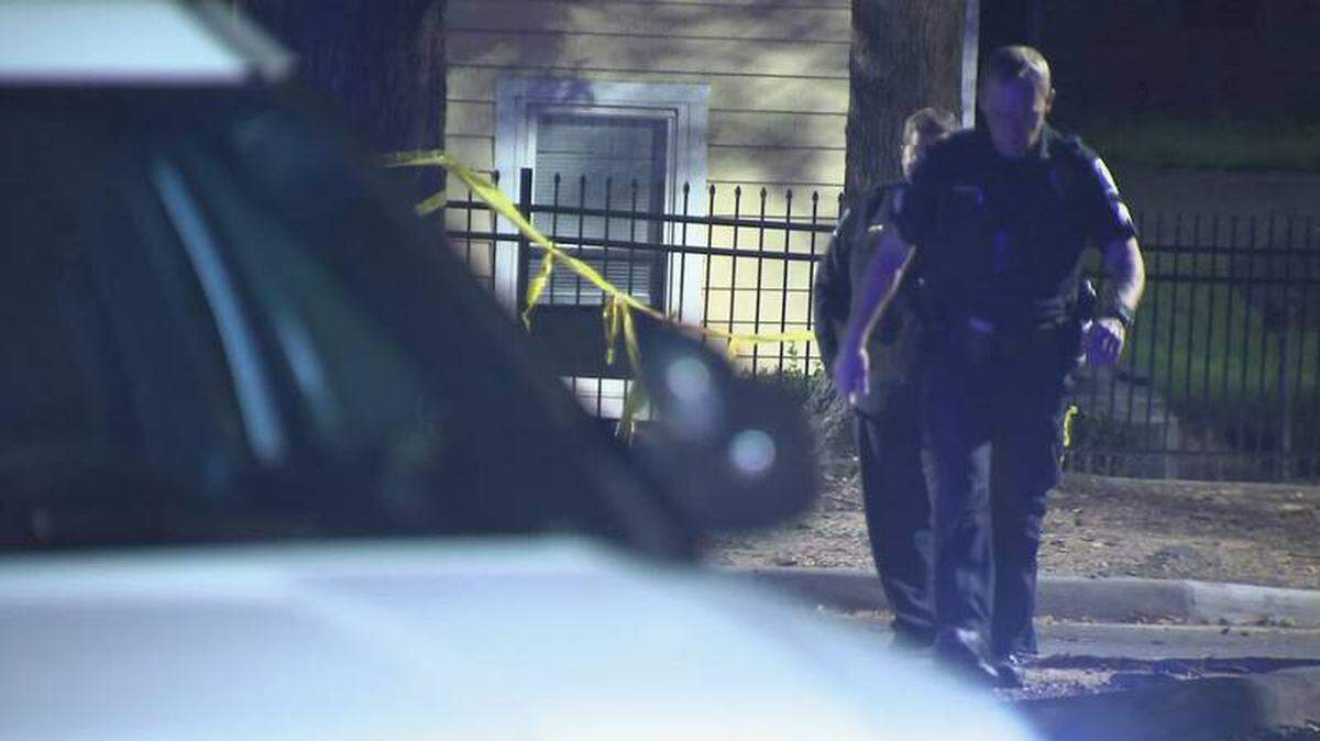 Charlotte-Mecklenburg police officers, shown in this image from Observer news partner WSOC, investigate the shooting of a 4-year-old child near an apartment complex in southeast Charlotte on Monday, Aug. 29, 2022.