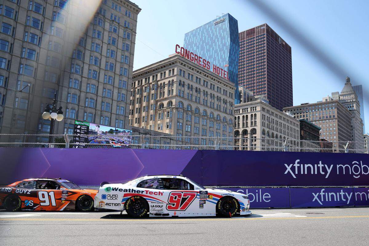 Shane Van Gisbergen (97) during the NASCAR Xfinity Series Loop 121 on July 6, 2024, in Chicago, Ill., at the Chicago Street Course.