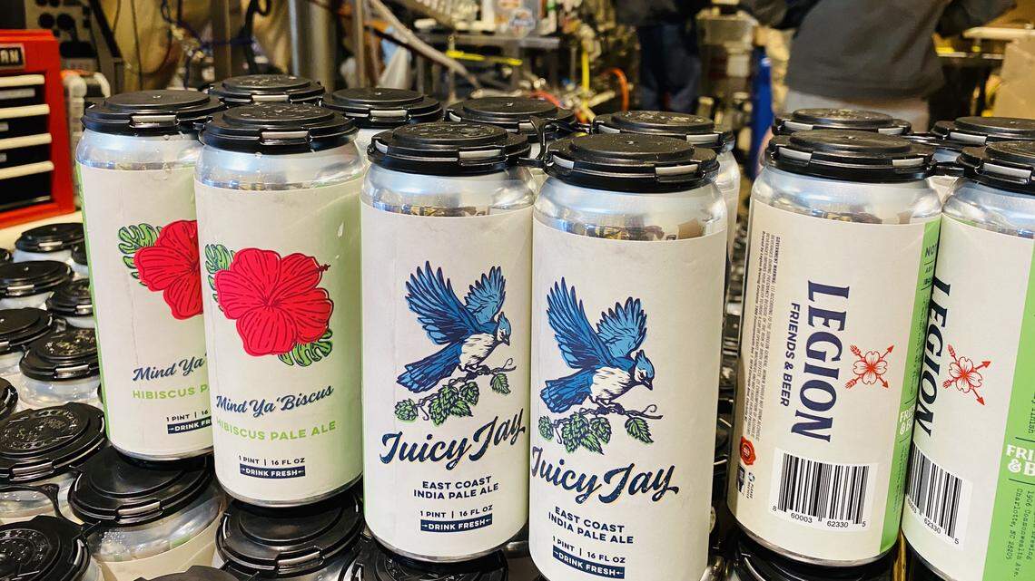 Legion Brewing has canned a variety of beers including Juicy Jay, Carolina Sparkle Party, Mind Ya ‘Biscus, FlickerDaze and more.