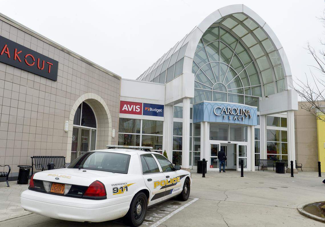Police are at the scene of a shooting Carolina Place mall in Pineville on Saturdy, May 1, 2021.