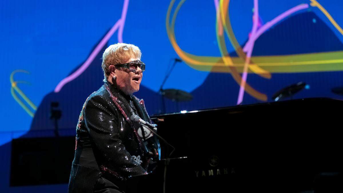 Elton John performs during his “Farewell Yellow Brick Road” tour at Capital One Arena last Friday in Washington, D.C.