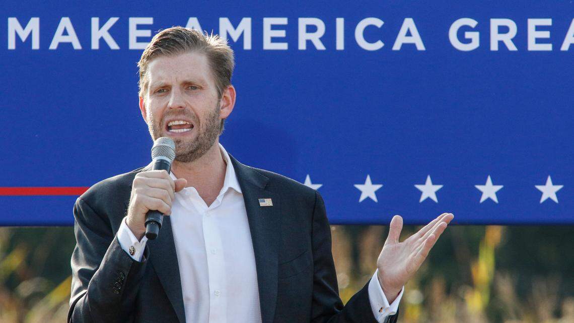 In visit to NC, Eric Trump says virtual debate would let Biden ‘cheat’ against president