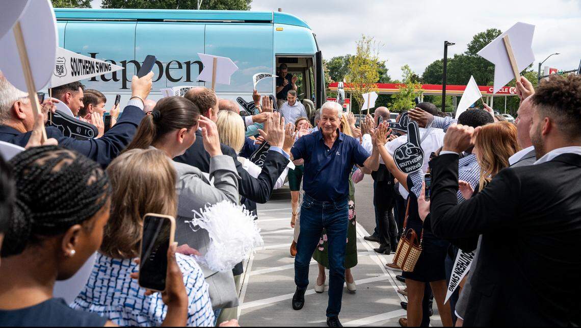 In Charlotte, JPMorgan Chase CEO Jamie Dimon celebrated the opening of the 1,000th bank branch last July. The company is planning to open a corporate office in SouthPark to accommodate up to 1,000 workers.