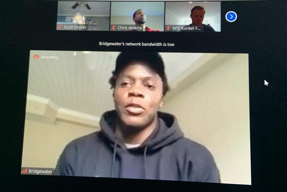 Teddy Bridgewater did his first press conference as the Carolina Panthers’ new quarterback by video teleconference on Zoom on Thursday, March 26, 2020. Bridgewater is waiting out the coronavirus at his home in Florida.