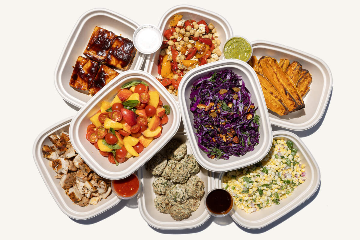 Food from FARE in to-go containers.