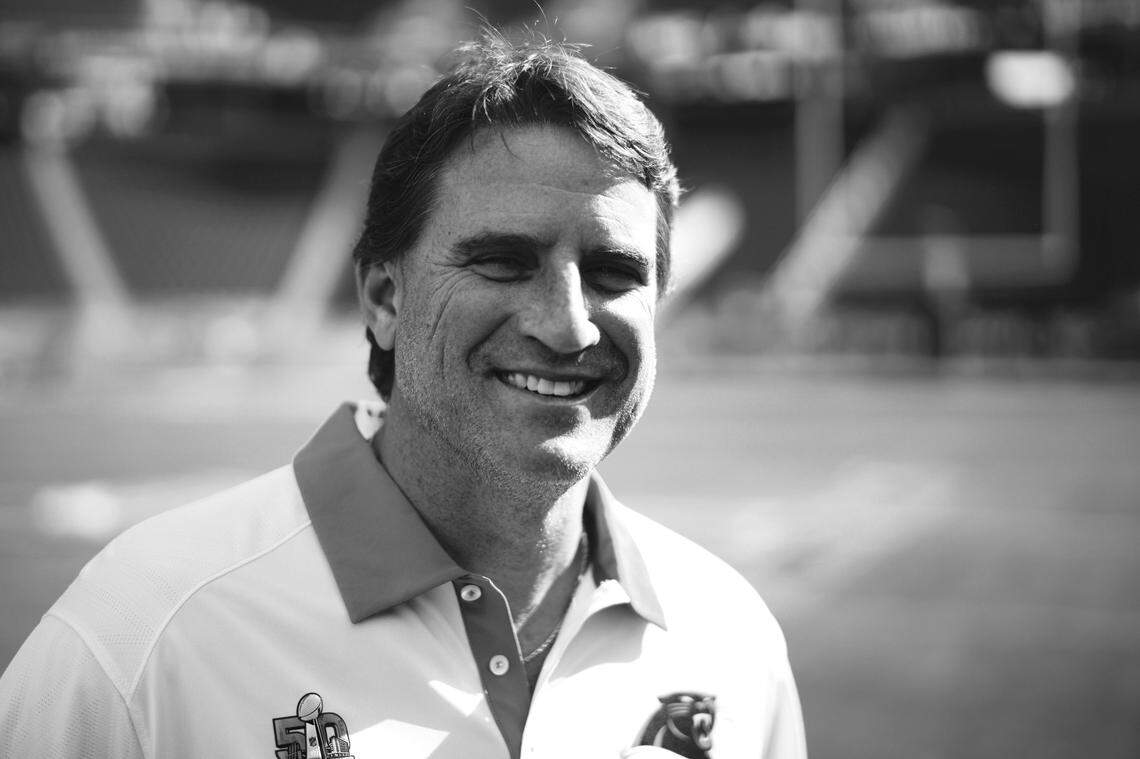 Mike Shula was the Carolina Panthers’ offensive coordinator in 2015, as well as the son of legendary NFL head coach Don Shula. Now the offensive coordinator and quarterbacks coach for the South Carolina Gamecocks, Shula is also the person who suggested to Panthers quarterback Cam Newton that Newton should hand touchdown balls to children in Bank of America Stadium, beginning a beloved tradition.