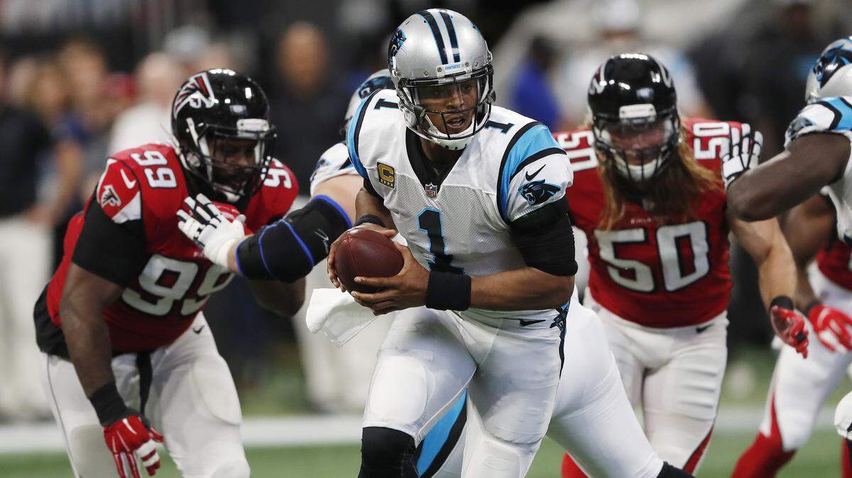 Carolina Panthers quarterback Cam Newton (1) was the team’s leading rusher again, with 47 yards on the ground to go with more than 300 in the air.