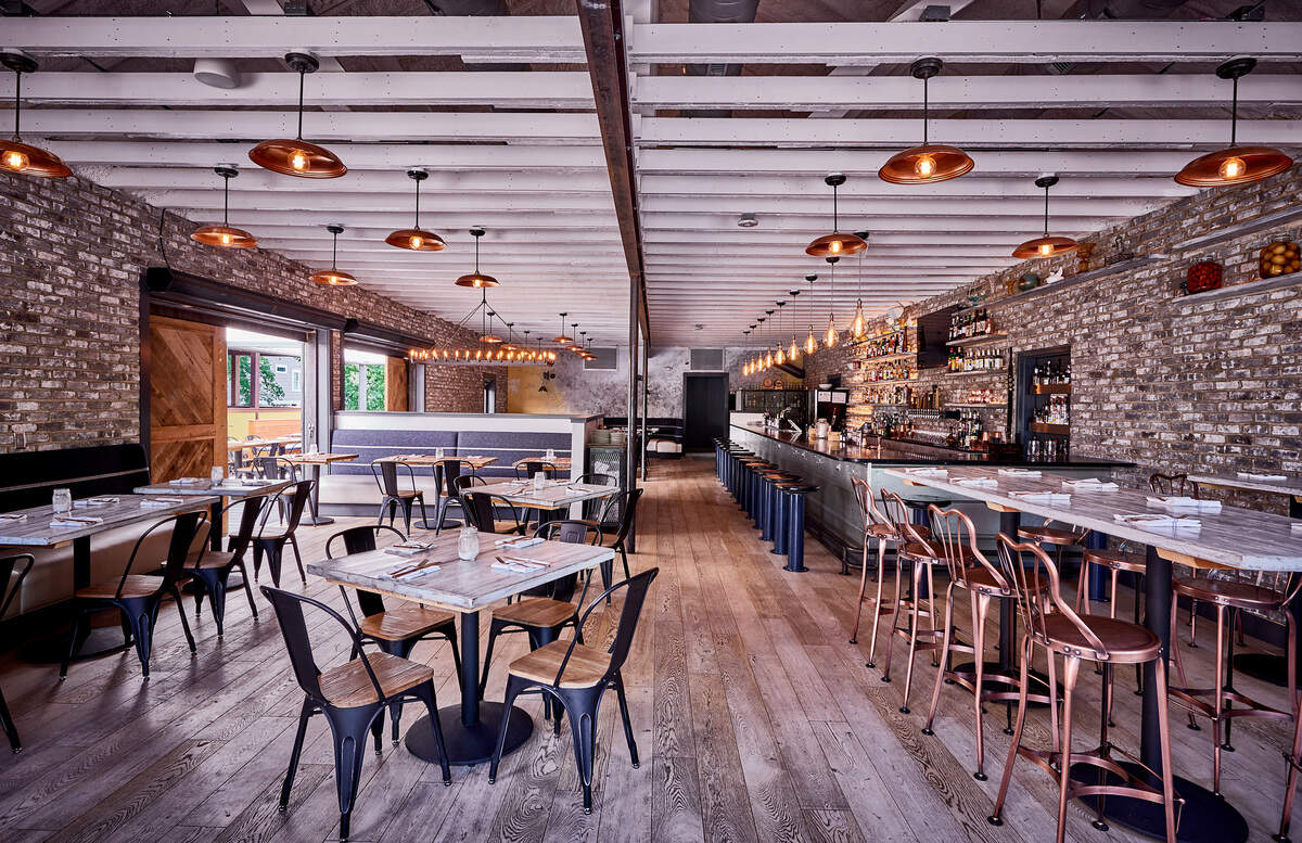 An empty Haberdish dining room is not a typical sight.