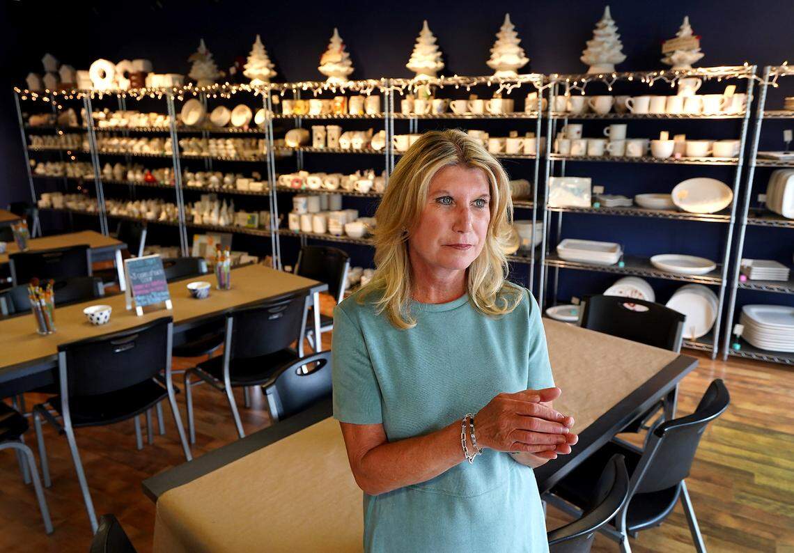 Fanny Ginsburg, the owner of Art Space Studio in Steele Creek, on Monday, May 18, 2020.