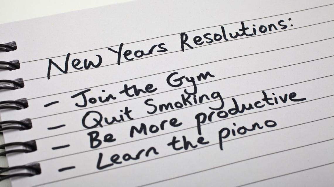 The most common New Year’s resolutions are related to losing weight, eating healthier, exercising regularly and saving money.