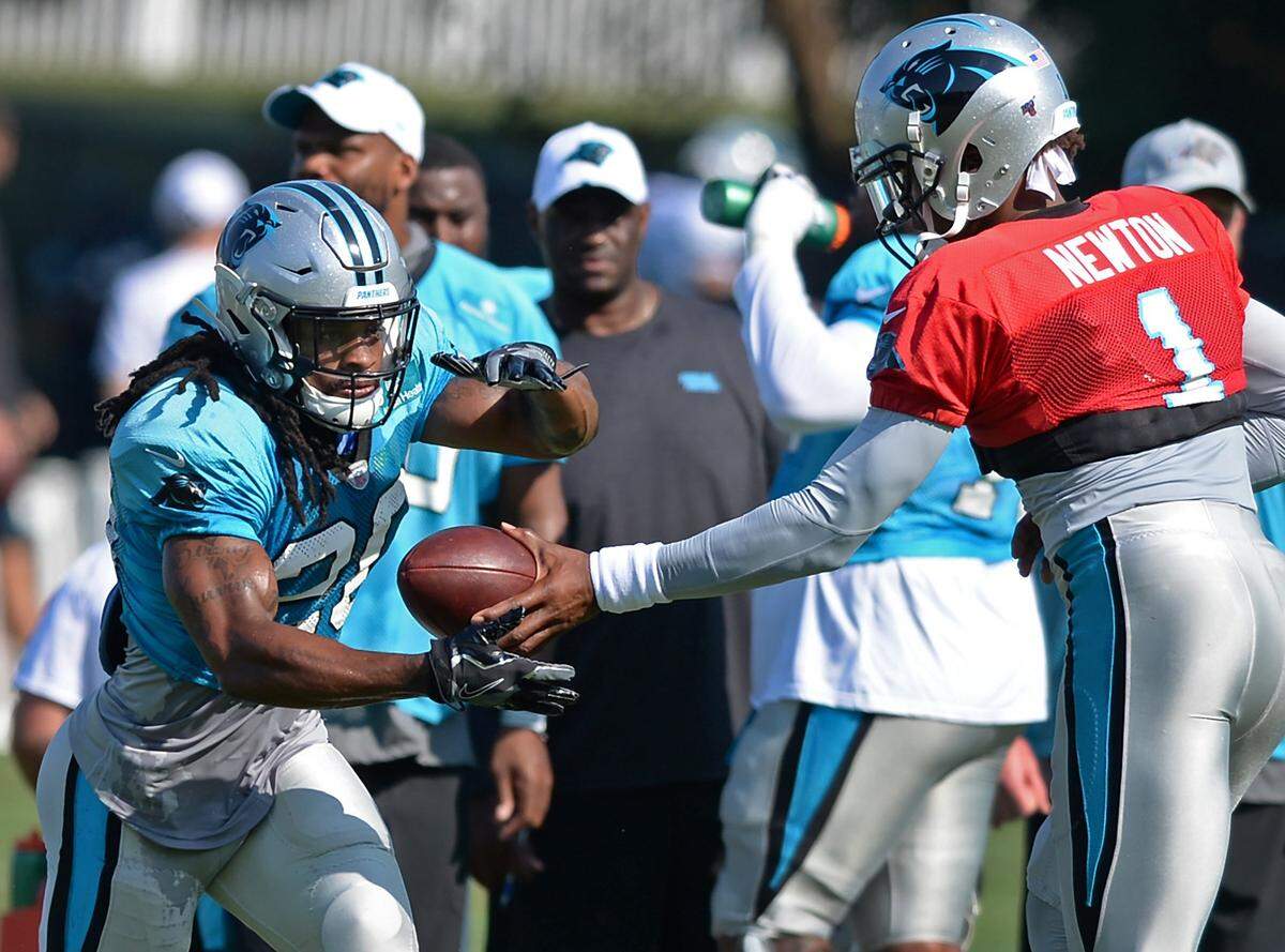 Running back Jordan Scarlett sought out Cam Newton for advice about how to take care of his body coming into the NFL.