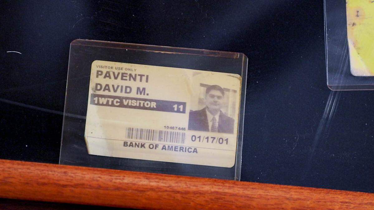 David Paventi kept his World Trade Center visitor’s badge, which was set to expire on Sept. 17, 2001.