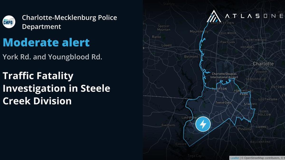 A motorcyclist died in a wreck with a CMS bus near York Road and Youngblood Road in southwest Charlotte on Thursday, Dec. 8, 2022, Charlotte-Mecklenburg Police said.