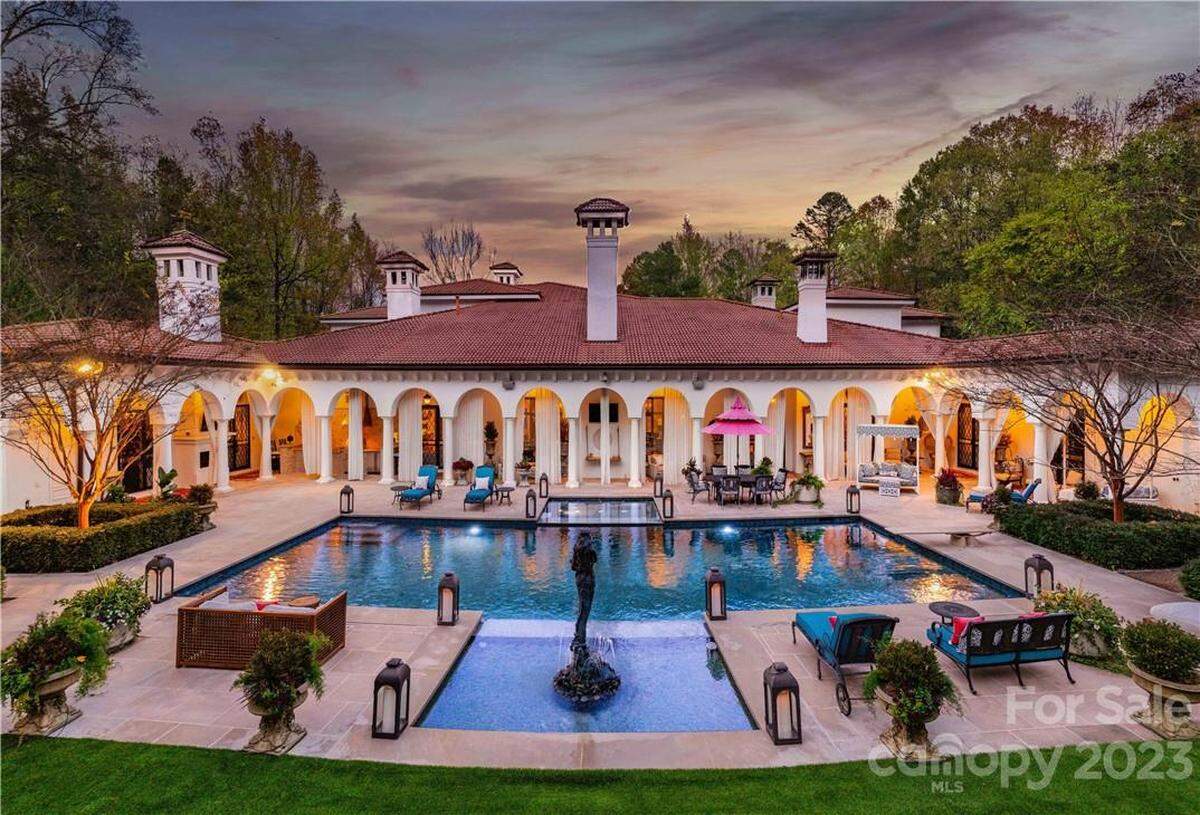 Florida architect Don Evans, known for collaborating with many celebrities, originally designed the estate, according to Charlotte-based Henderson Ventures Inc.