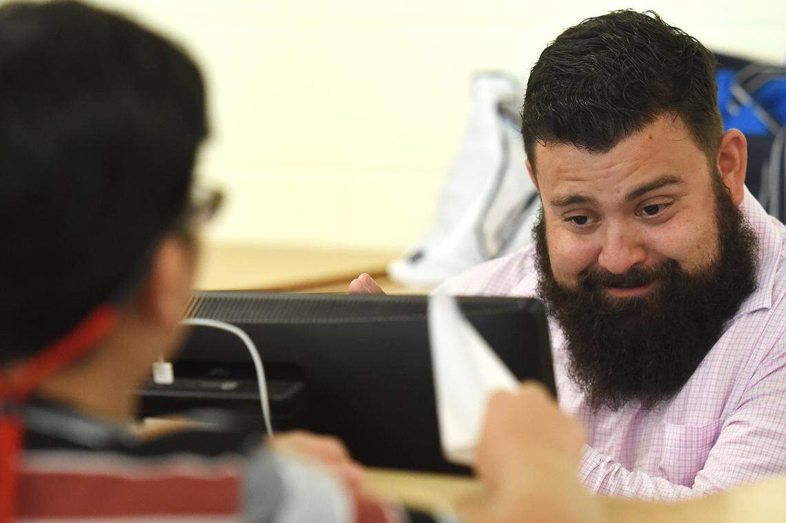 Mauricio Restrepo, a principal intern at the new Charlotte East Language Academy, is part of a project to boost the number of Latino principals in CMS, where almost 25 percent of students are Hispanic/Latino.