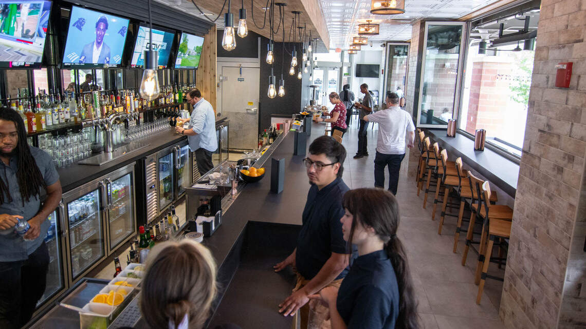 A new year-round pub opens at Truist Field. Take a look around.