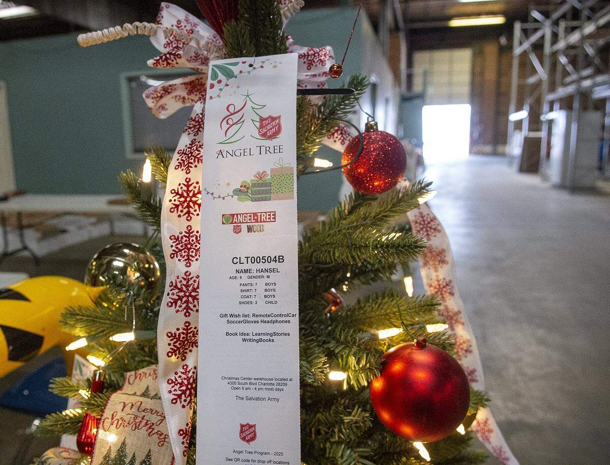 The Salvation Army of Greater Charlotte’s Angel Tree program matches children in need with anonymous donors who buy them presents for Christmas and provides senior citizens with gifts. In cases where donors didn’t step up, Charlotte Observer readers cover the expense by giving to the Empty Stocking Fund. 