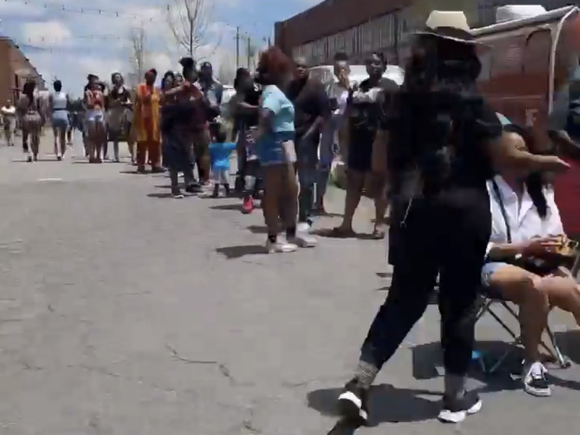 In 2022, people waited in line for hours to try Slutty Vegan’s food at a popup at Camp North End in Charlotte.