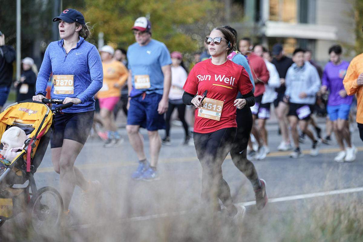 Participants compete in the Novant Health Charlotte Marathon Saturday, Nov. 15, 2025, in Charlotte, N.C.