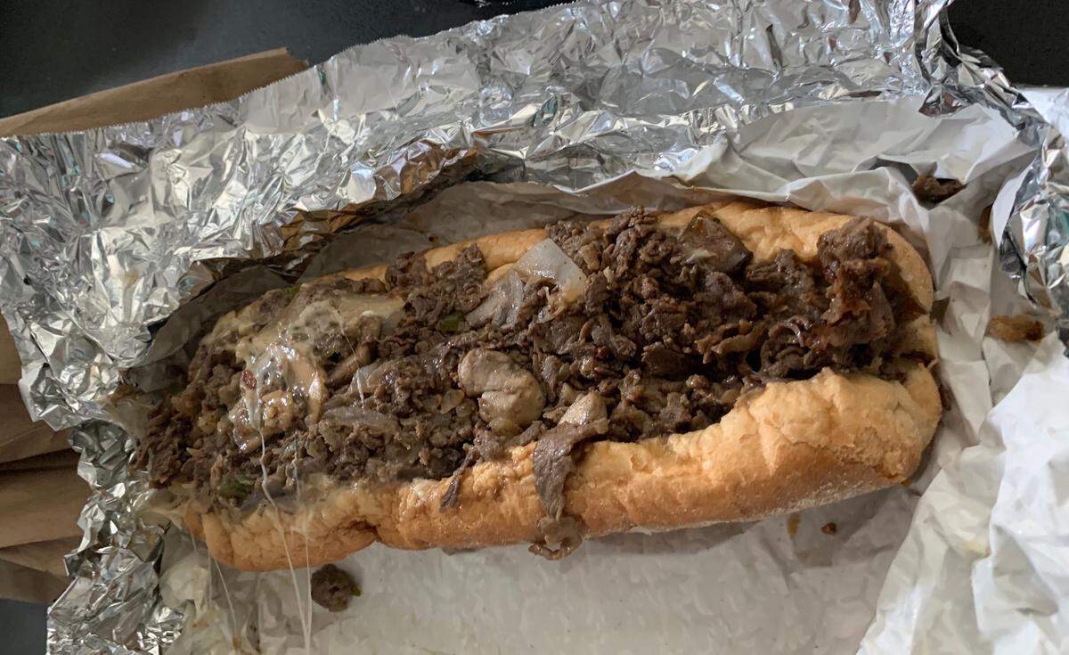 A sandwich from Chuck’s Cheesesteaks CLT.