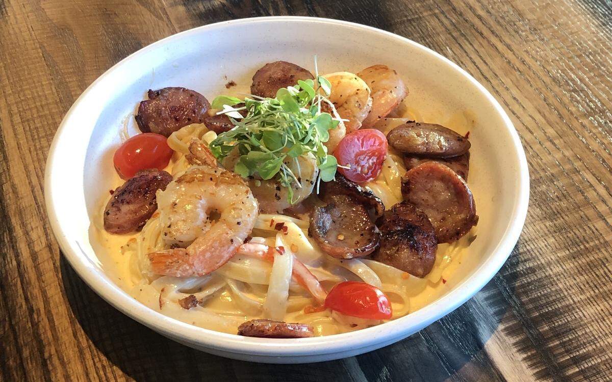 Golden Owl Tavern’s Bayou Shrimp Pasta.