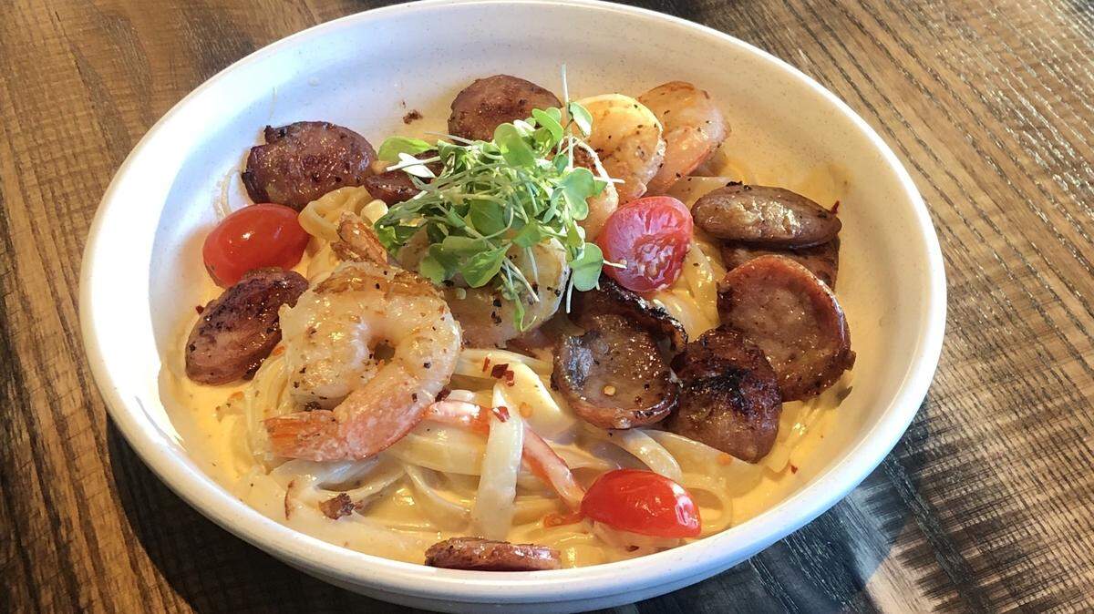 Golden Owl Tavern’s Bayou Shrimp Pasta.