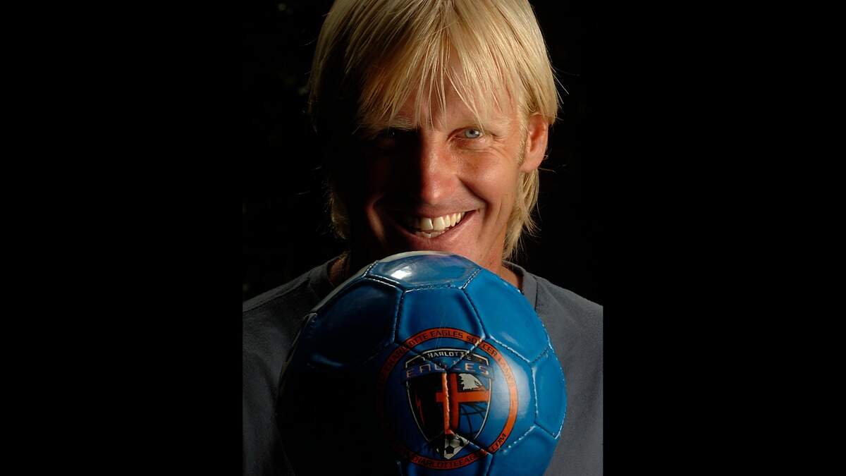 A 2008 Charlotte Observer file photo of Dustin Swinehart, who played for the Charlotte Eagles at the time. Swinehart, now 52, alleges discrimination in Tepper Sports and Entertainment, where he once was Charlotte FC’s director of community engagement.