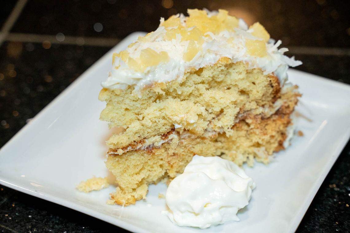 Freshwaters’ coconut pineapple cake.