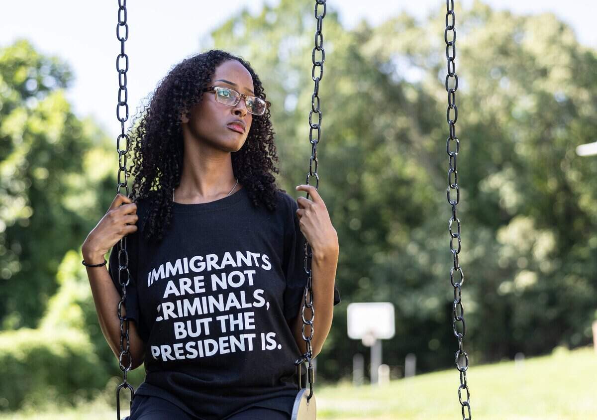 Eza Omar poses for a portrait outside of the Islamic Center of Charlotte in Charlotte, N.C., on Wednesday, July 1, 2026.