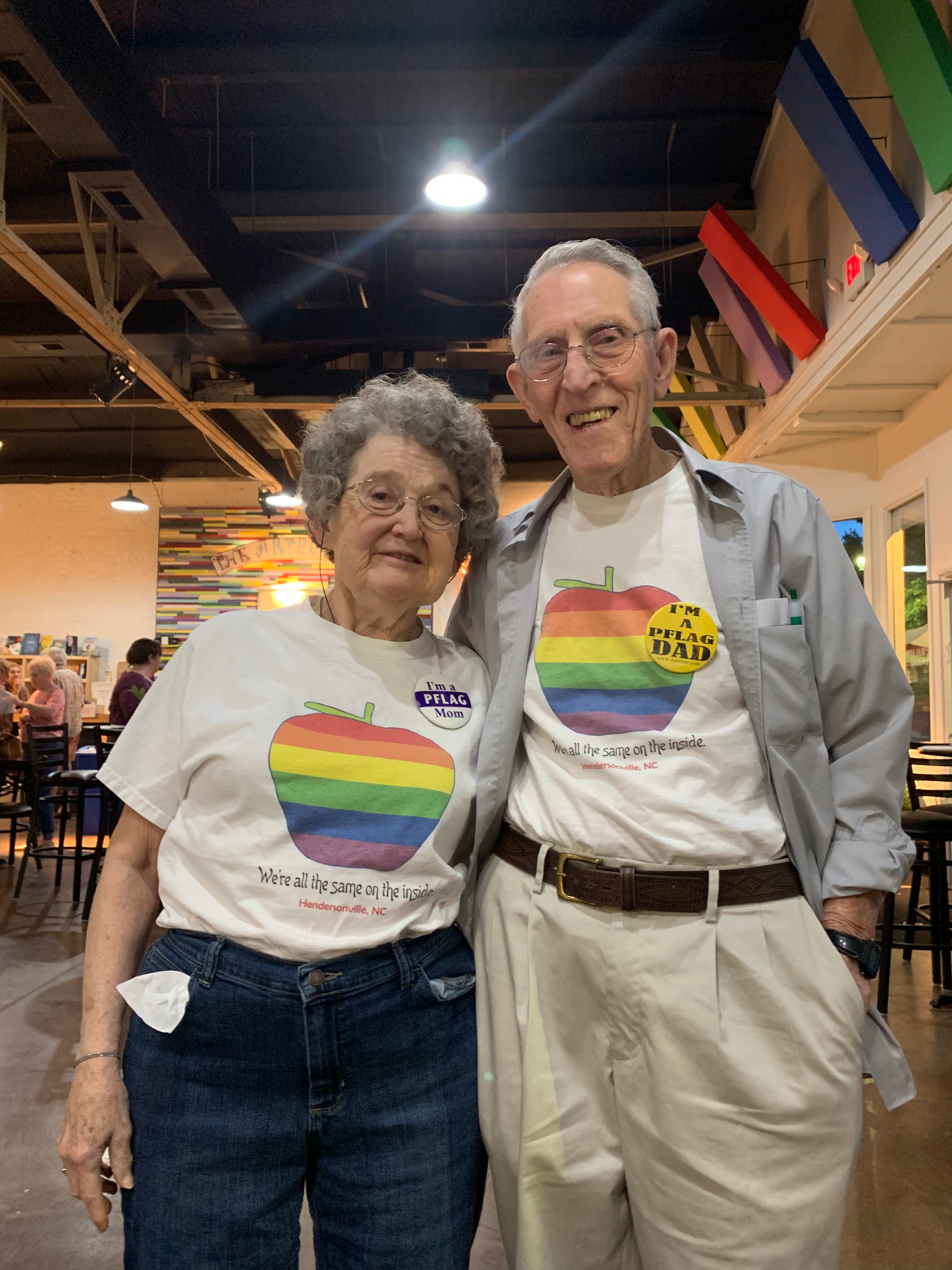 Jerry Miller, a former pastor, and wife Dee were two of the first members in Hendersonville’s local chapter of PFLAG. Jerry went on to serve as a regional director for the organization, overseeing chapters across the South.