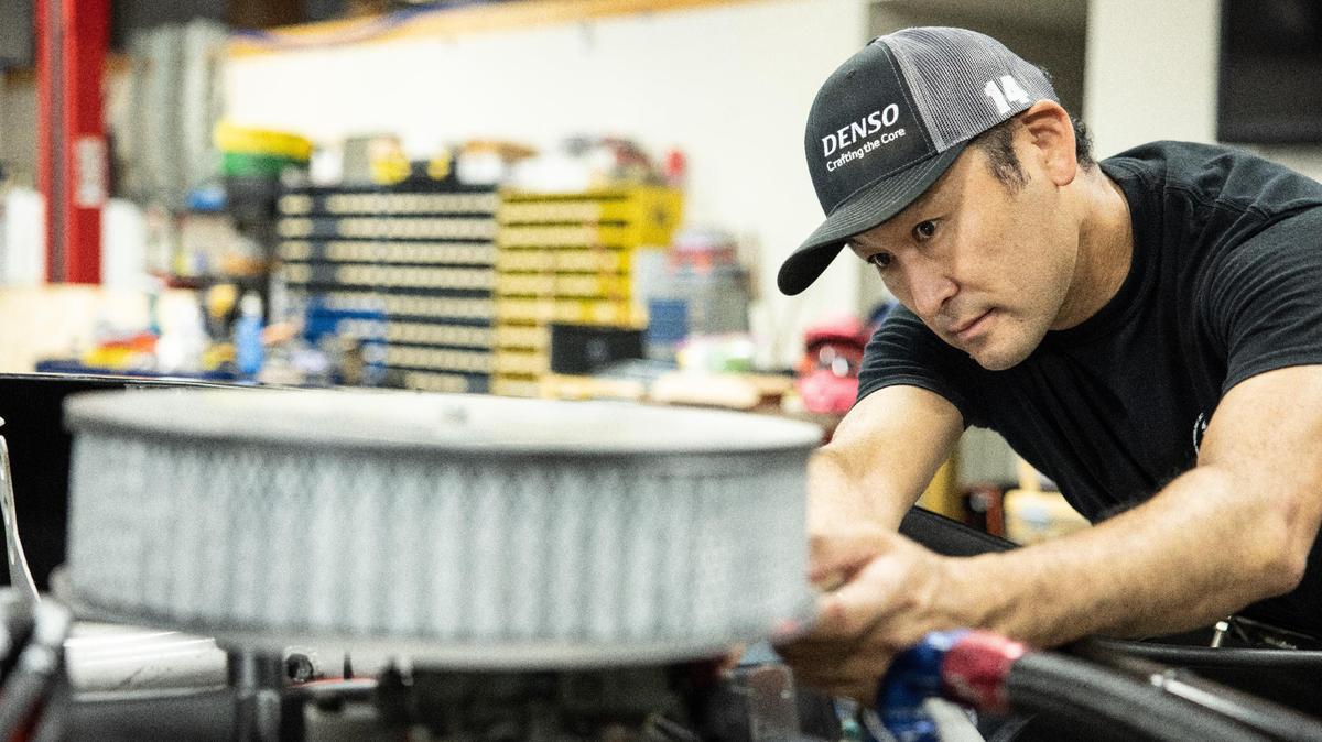 Akinori Ogata works on his car in Mooresville, N.C., on Wednesday, May 26, 2021.