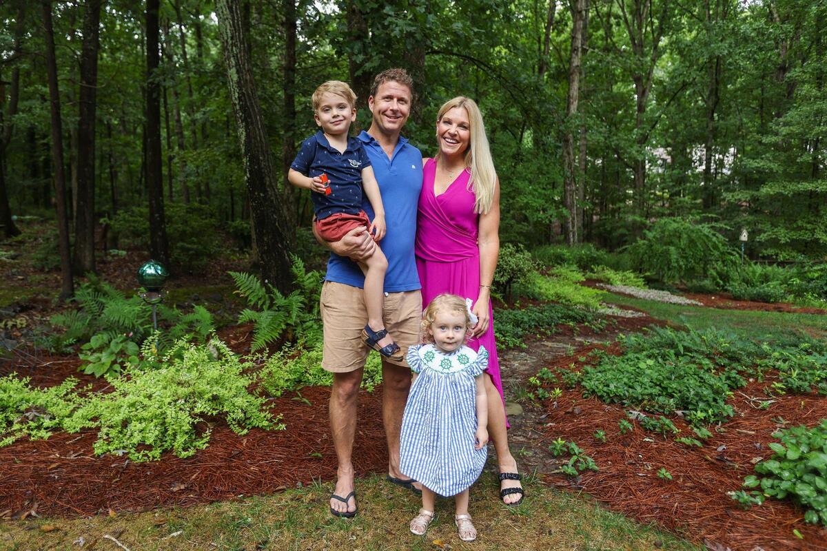 Anna Kooiman, with her husband, Tim, and their children Brooks, 4, and Annabel, 2.