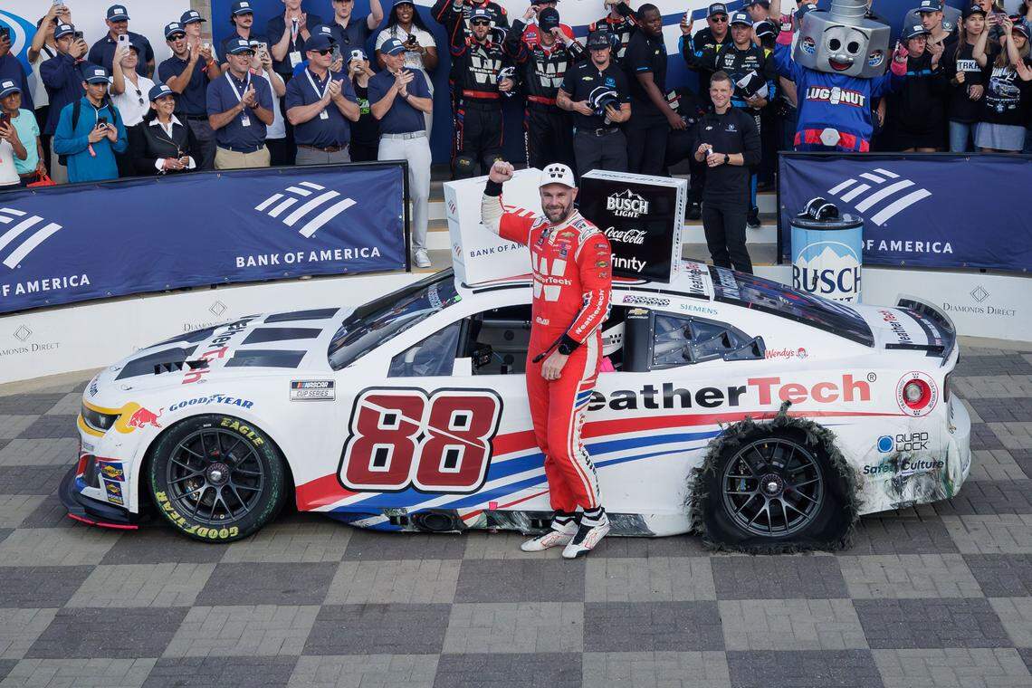 Trackhouse racing's Shane Van Gisbergen #88 would win the Bank of America Roval 400 on Sunday, Oct. 5, 2025, at Charlotte Motor Speedway.