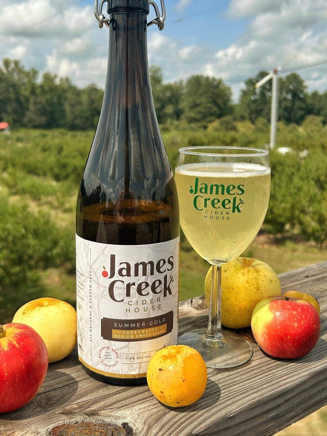 James Creek Cider House’ traditional-style ciders are called Summer Gold, Whippoorwill, Harvest Moon and Russets and ‘Twigs.