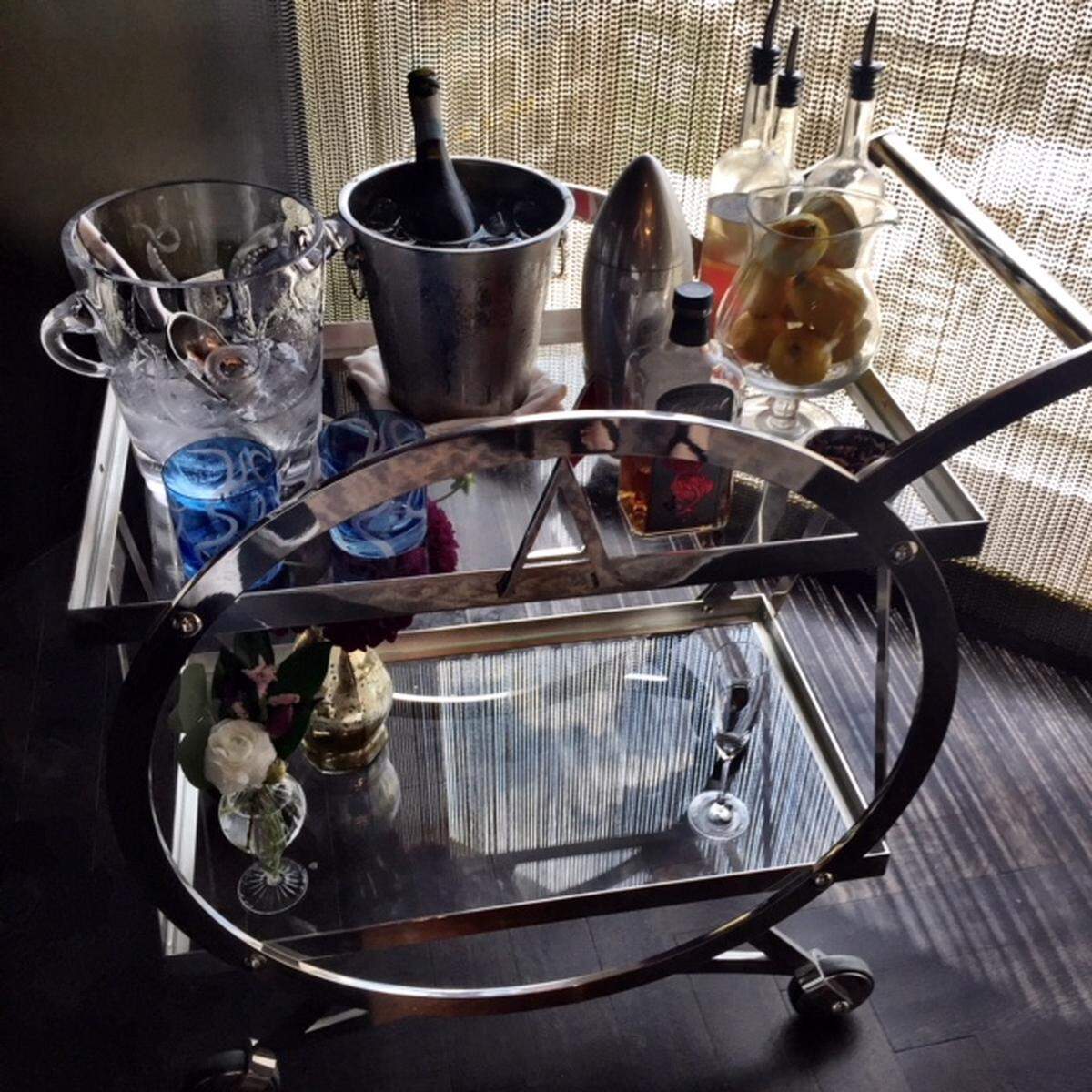 Can we interest you in a drink from a very pricey drinks trolley? You can experience it on Tuesday evenings at the Ritz-Carlton until Sept. 20.
