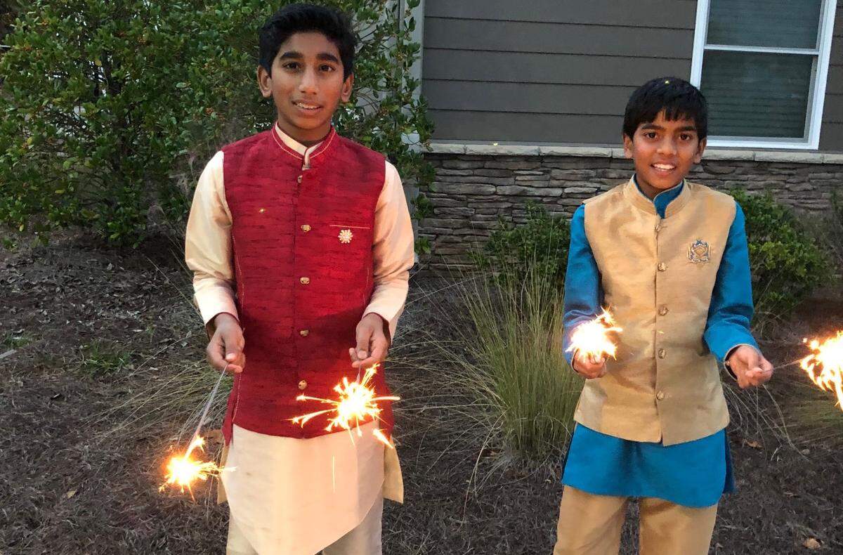 Fireworks are a common way to celebrate Diwali, the Festival of Lights.