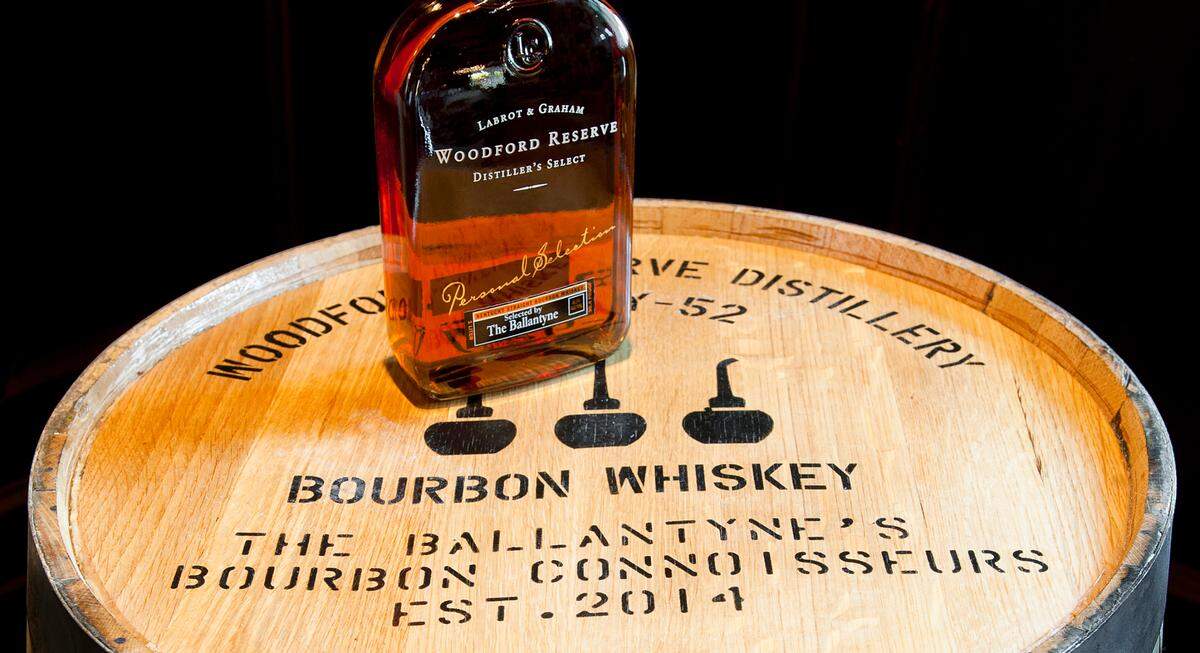 Woodford Reserve brand ambassador Cameron Brobst will lead a tasting of the new 2020 Ballantyne Private Selection Woodford Reserve Bourbon at the Ballantyne Hotel’s Ryal Bar and Lounge on Nov. 6.