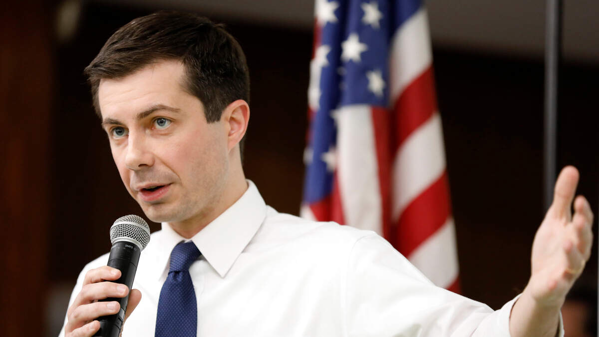 2020 Democratic presidential candidate South Bend Mayor Pete Buttigieg speaks during a town hall meeting, Tuesday, April 16, 2019, in Fort Dodge, Iowa.