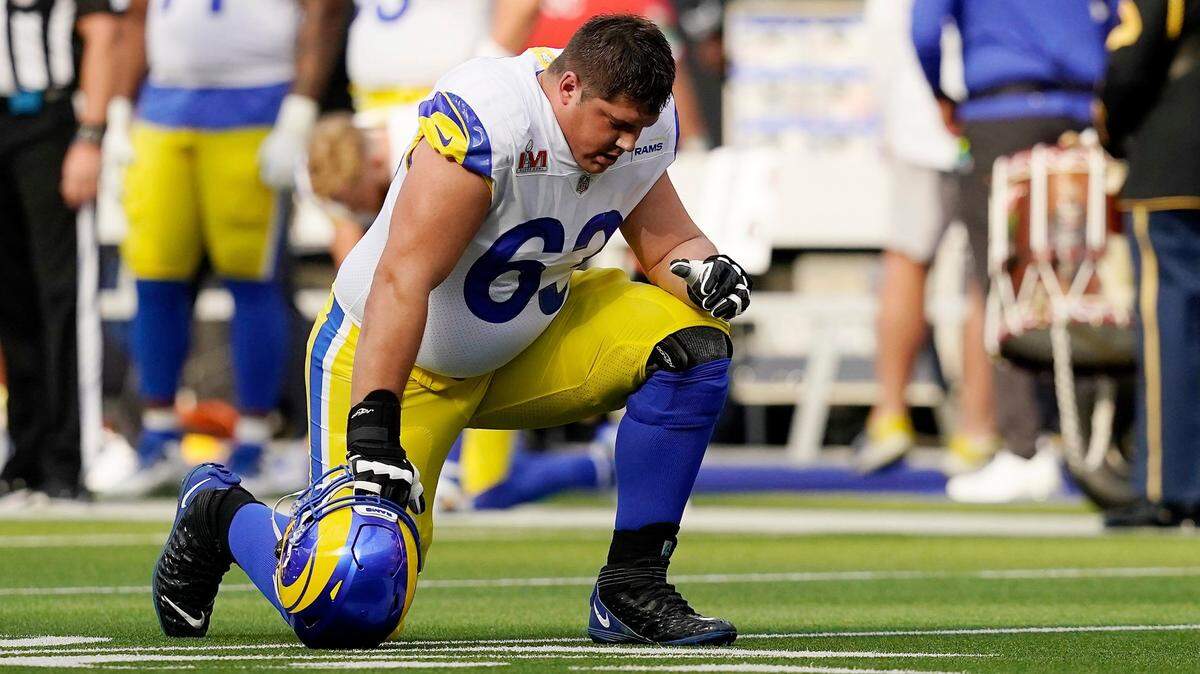 Signing former Rams guard Austin Corbett (63) was a big boost for one of the Panthers’ biggest needs.