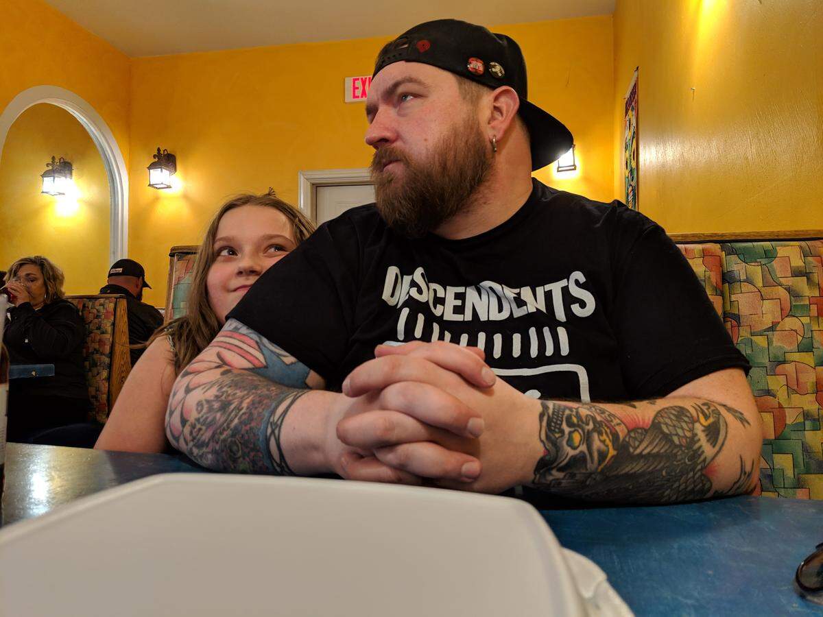 Jonathan Hughes gave up being a pastor for a branch of the Revolution Church after his daughter, Nora, was born to focus on parenthood and rock n’ roll with his wife, Stephanie.