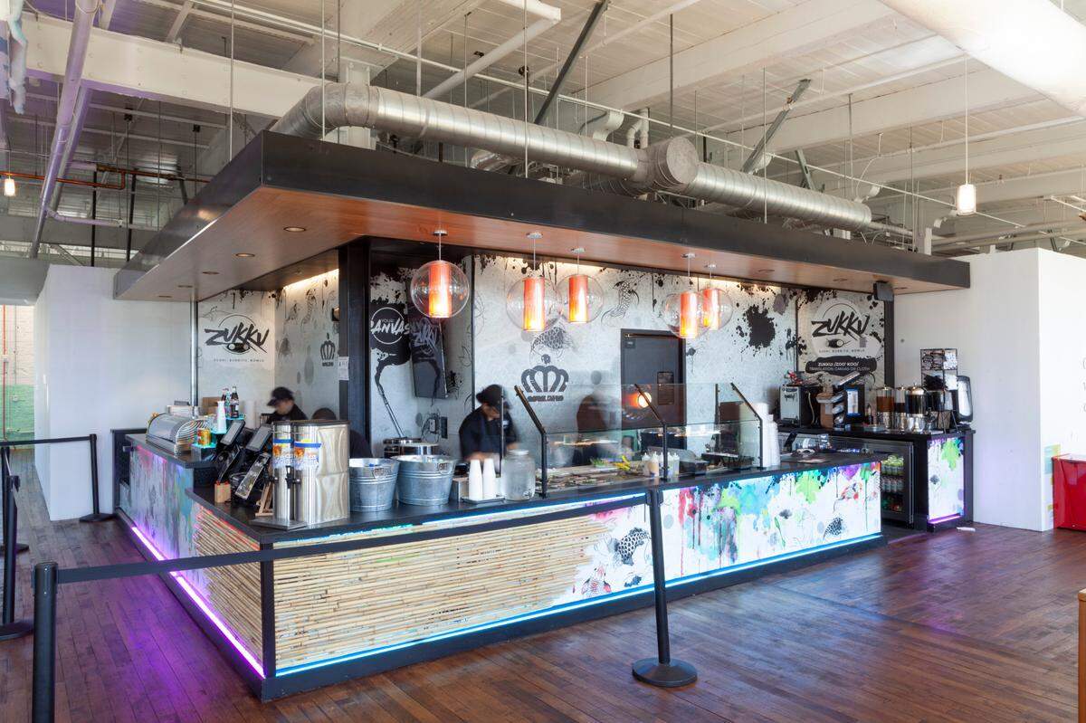 Build your own sushi roll poke bowl at Zukku Sushi.