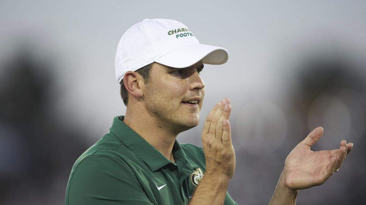 Coach Will Healy and the Charlotte 49ers hope to end a two-game losing streak Saturday with a visit to Florida International. (AP Photo/Brian Westerholt)