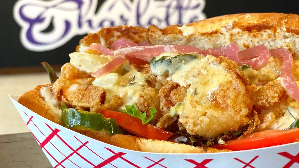What The Fries has added a new Shrimp Po Boy to its menu. It features fried shrimp, lettuce, tomato, house-made pickles and Yum Yum remoulade on a toasted hoagie. $14