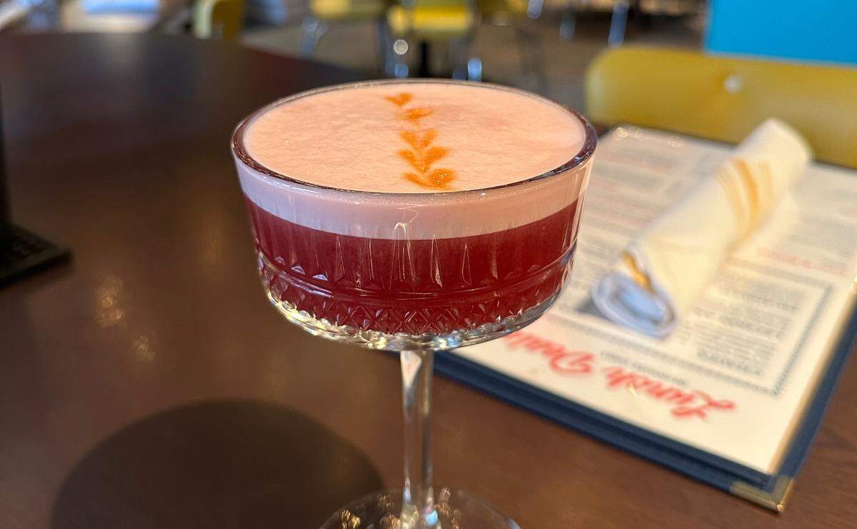 The Pisco Morada Sour is a libation created by Calle Sol bar manager Chaz Smith.