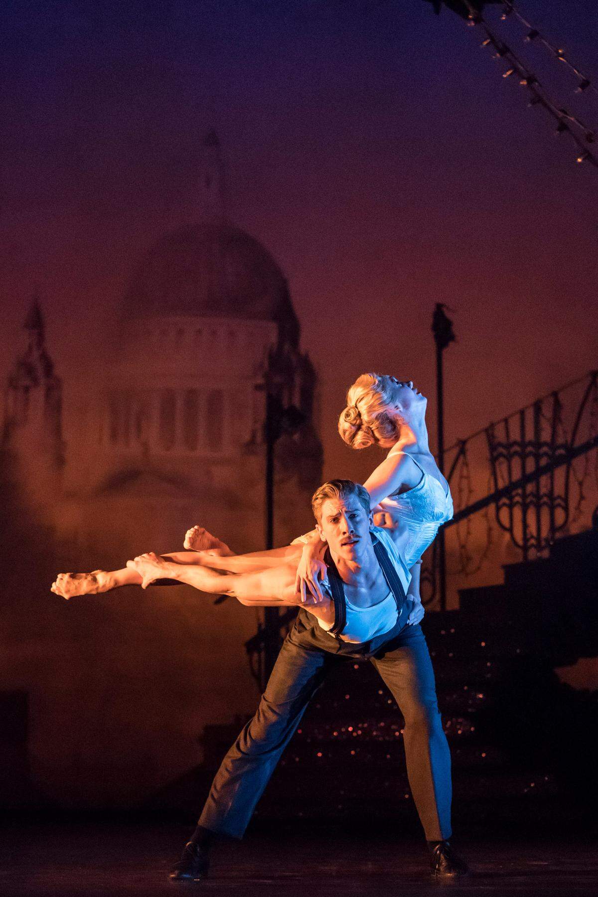 Ashley Shaw as “Matthew Bourne’s Cinderella” in London, with Andrew Monaghan as Harry.