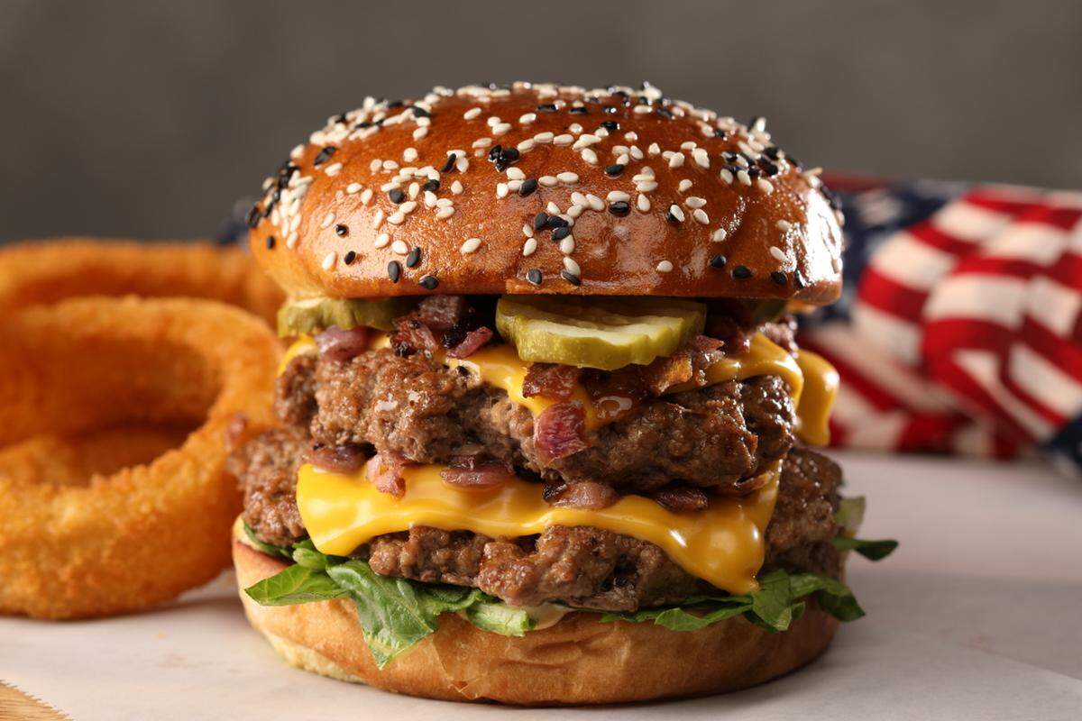 The Freedom Burger was added to Hickory Tavern’s menu in 2023 as part of the Charlotte-based chain’s revamp.