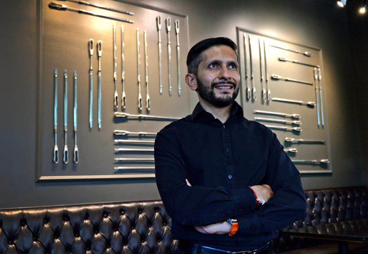 Mital Naik, the owner of Brazz Carvery and Brazilian Steakhouse restaurant in Charlotte, NC on Wednesday, August 19, 2020. Naik is one of Charlotte’s local business waiting to see the economic impact of the RNC in Charlotte.