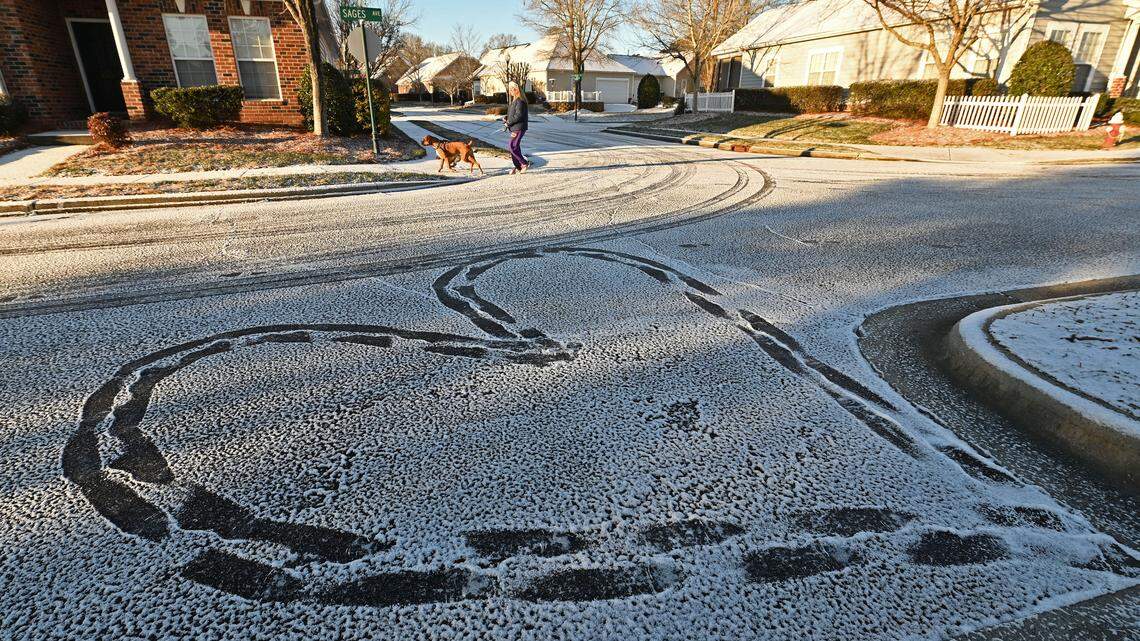 ‘Slick and hazardous roads’ await anyone driving in Charlotte area, forecasters say