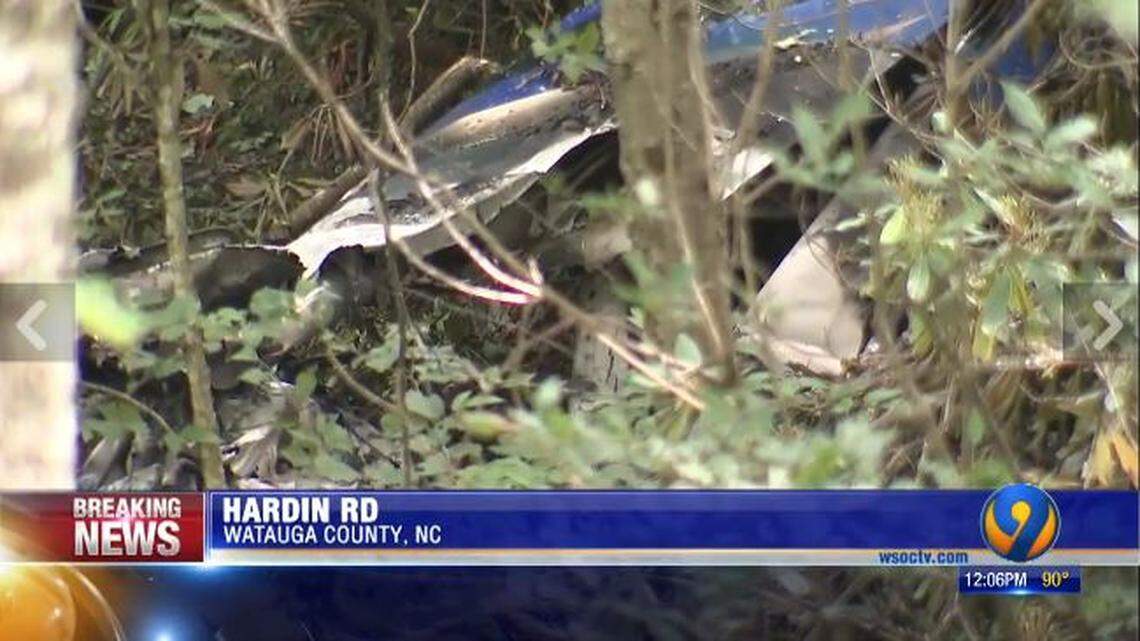 A pilot had “serious” burns after a plane crash in North Carolina, officials say.